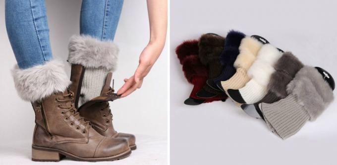 Produkte für den Winter: Damen-Leggings mit Pelz