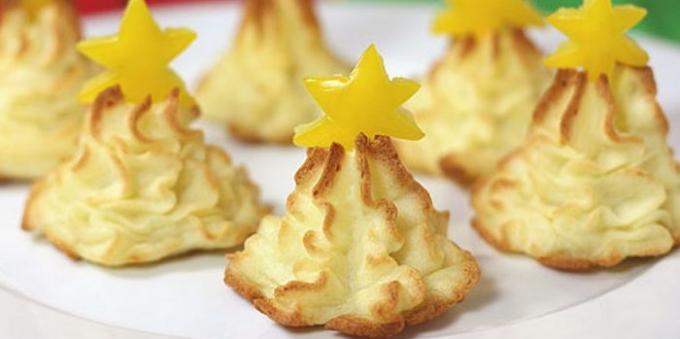 Weihnachtsgerichte: Kartoffelpüree mit Fischgrätmuster