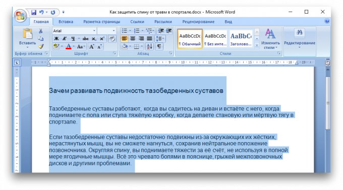 Microsoft Word Tastenkombinationen
