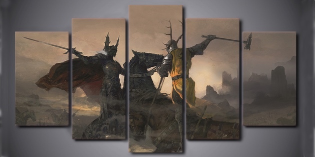 Modular Gemälde „Die Schlacht von Trident“