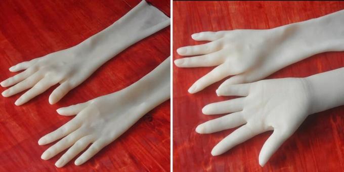 Realistische Handschuhe