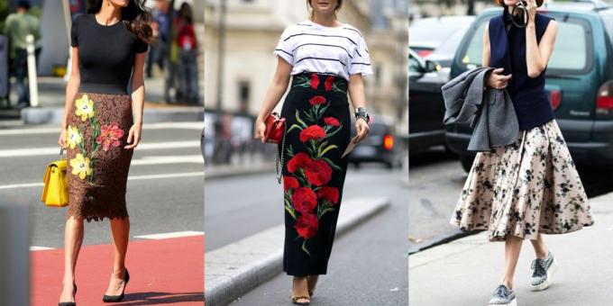 Trendy Röcke 2019 mit floralen Prints