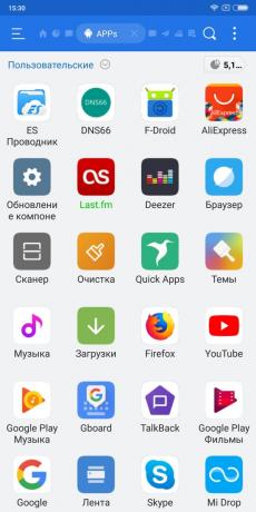 ES Datei Explorer: Anwendungen