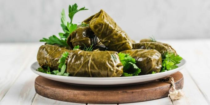 Dolma mit gehacktem Hähnchen