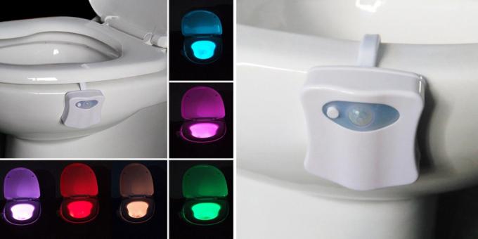 Farbige Lichter für Toilette