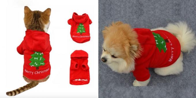 Weihnachten Kostüme für Hunde und Katzen: die rote Jacke 