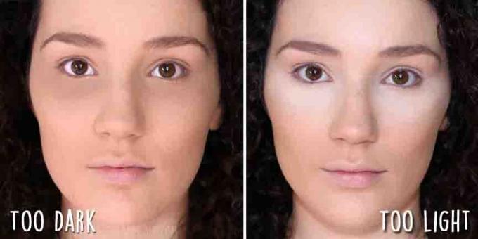 Fehler in Make-up: Concealer