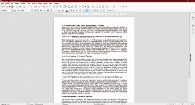 Zählen Sie die Anzahl der Zeichen im Text: LibreOffice Writer