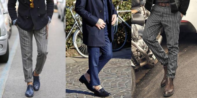 Die meisten modernen Männer Hosen: Hosen in einem vertikalen Streifen