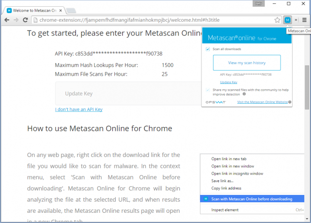Metascan Online können Dateien automatisch senden für die Überprüfung