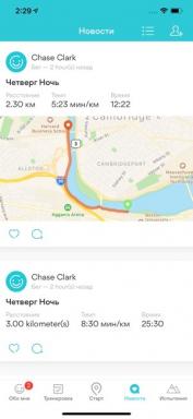 Übersicht Runkeeper mobile Anwendung für das iPhone
