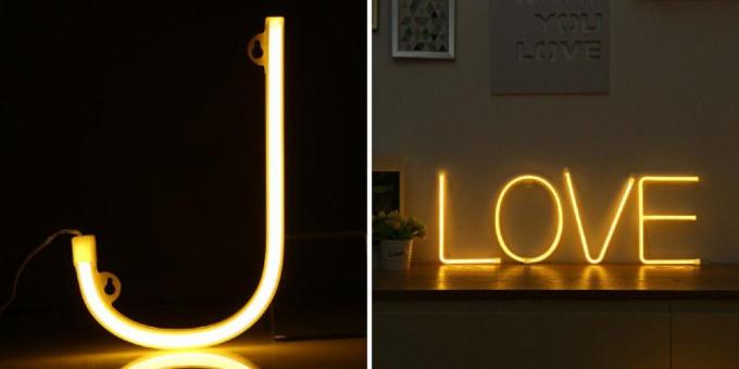 Beleuchtung Buchstaben