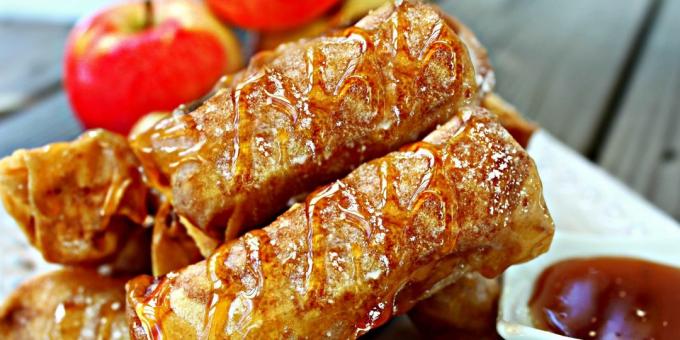 Rezepte mit Äpfeln: Toast Brötchen mit Apfelfüllung