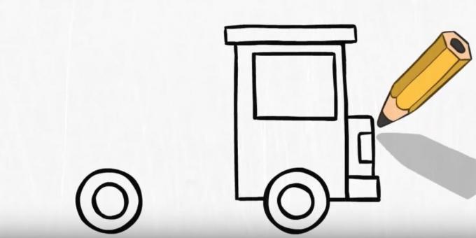 Wie zeichnet man ein Feuerwehrauto: Gestalten Sie die Front 