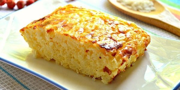 Käse-Auflauf Rezept: Hüttenkäse und Reis-Auflauf 