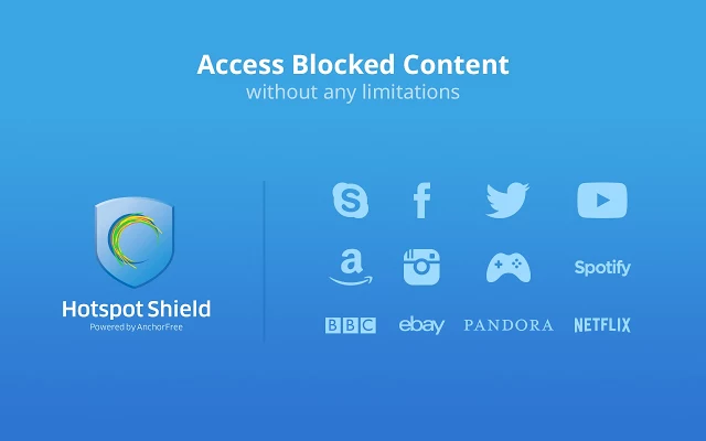 Kostenlose VPN für Chrome: Hotspot Shield 