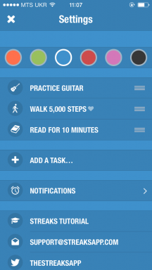 Serien - neue iOS-Anwendung für die Einführung von gesunden Gewohnheiten