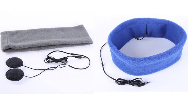Fitness Armband. Schlafmaske mit eingebauten Kopfhörern