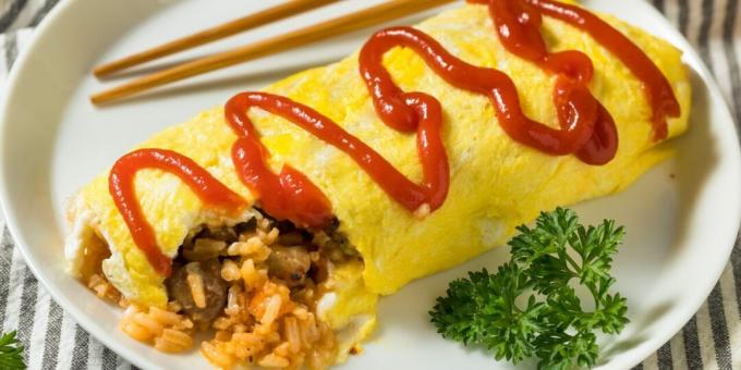 Omurice mit Hühnchen