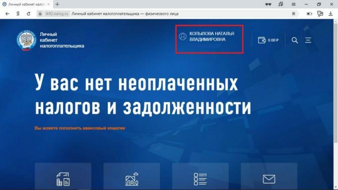 Steuererklärung 3-NDFL: Klicken Sie auf Ihren Nachnamen, Vornamen und Ihr Patronym
