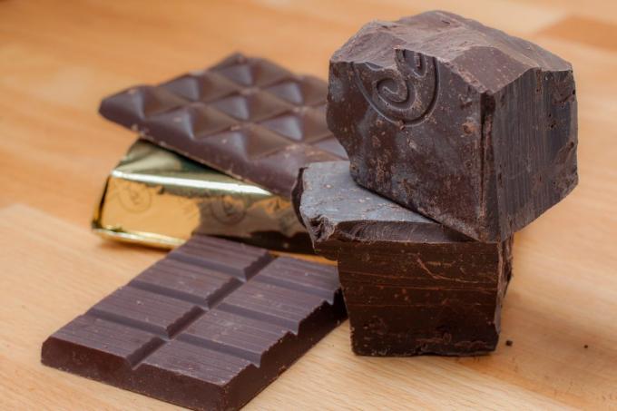 gesunde Lebensmittel: dunkle Schokolade