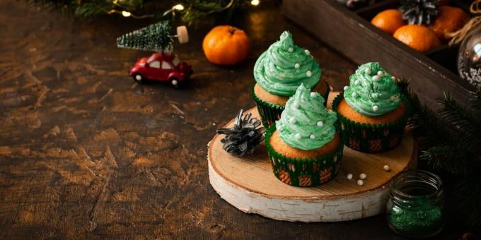 Mandarinen-Cupcakes für das neue Jahr