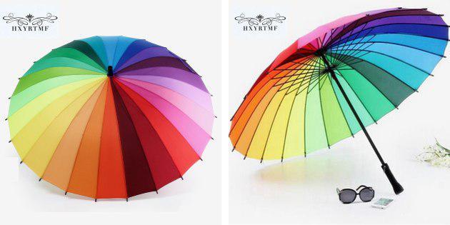 bunter Regenschirm