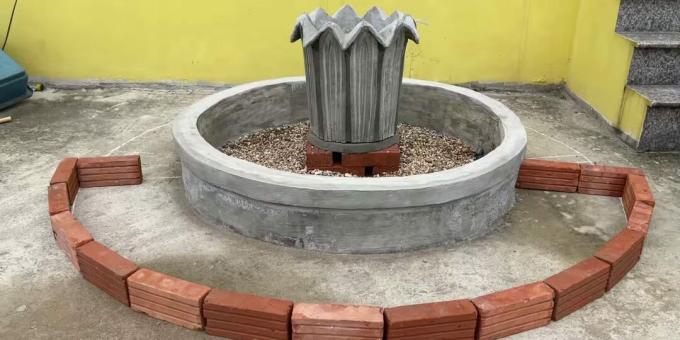 So bauen Sie einen DIY-Brunnen: Bauen Sie einen weiteren Kreis