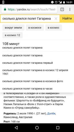 "Yandex": faktovy Antwort