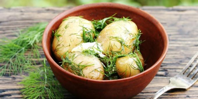 Saisonwaren: junge Kartoffeln