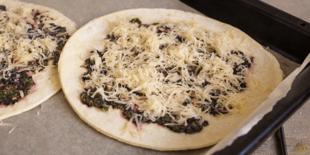 Tortilla Pizza: Kochen