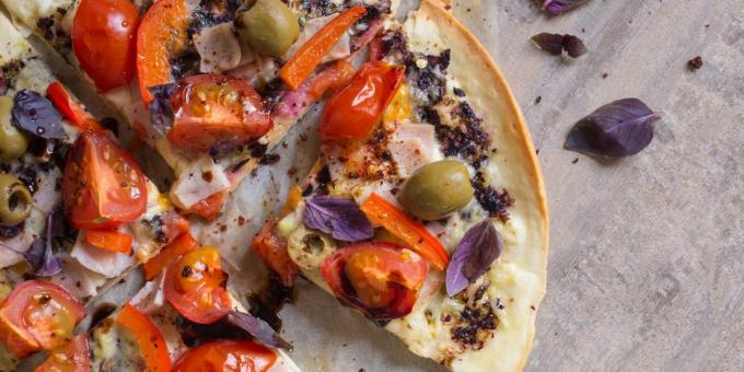 Tortilla Pizza: das fertige Gericht