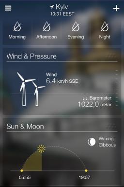 Versuchen sehr funktionell und sehr schönen Wetter-App von Yahoo!