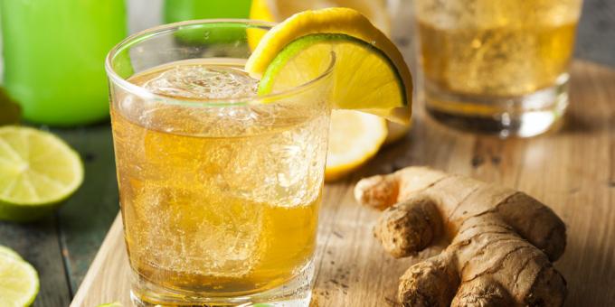 Abnehmen Cocktail mit Ingwer, Zitrone und Honig