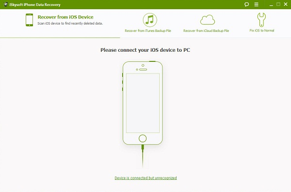 iSkysoft iPhone Data Recovery: Connect-Smartphone auf PC