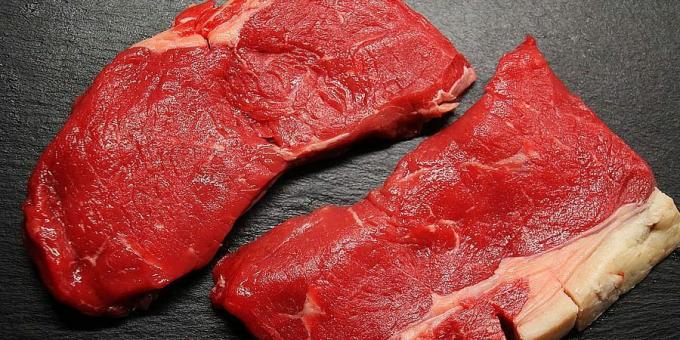 Welche Lebensmittel sind reich an Eisen: rotes Fleisch