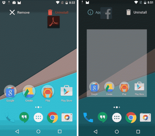 Android M uninstall App