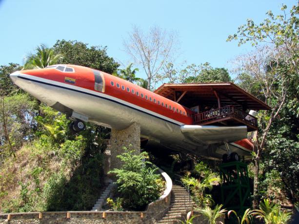 Eines des Zimmers im Costa Verde ist ein Flugzeug