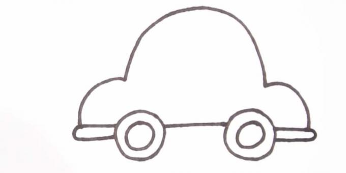 Wie zeichnet man ein Auto: Lackieren Sie die Unterseite des Autos