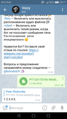 Telegramm-bot Voicy wandelt Stimme in Text