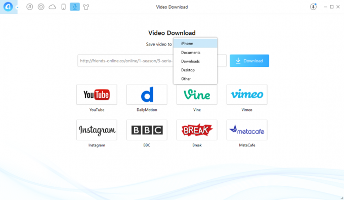 AnyTrans Hilfe zum Download von Videos auf Ihrem iPhone und iPad