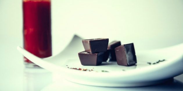 Dunkle Schokolade: ein Schlaganfall