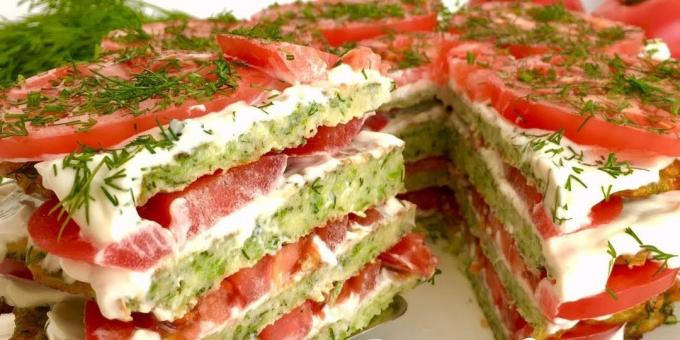 Rezepte: Kuchen Zucchini mit Tomaten