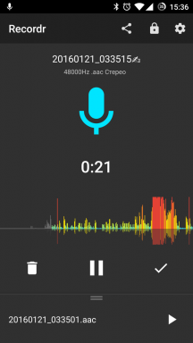 Recordr für Android - hochwertige Sprachrekorder mit vollen Steuerungsoptionen