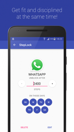 StepLock: norm Schritte WatsApp zu entsperren