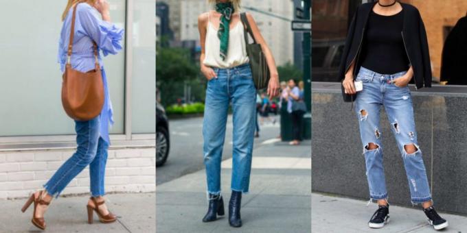 Die meisten modernen Frauen Hosen: Jeans mit roher Unterkante