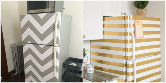 Die Küche: dekorieren den Kühlschrank