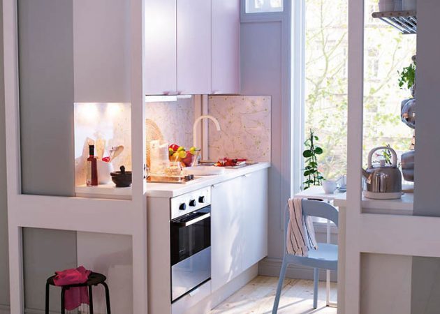 Kleine Küche Design: Farbe