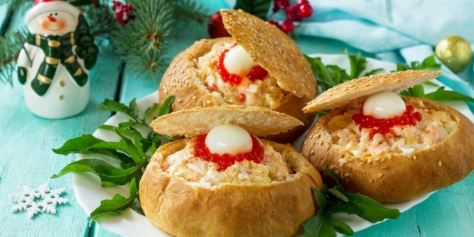 " Muscheln" mit Krabbenstäbchen - ein cooler Neujahrssnack