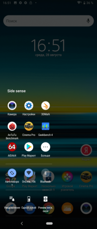 Sony Xperia 1: Panel-Anwendungen